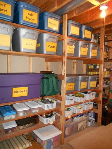 In garages or basements, install shelving units that are either plastic or wire with rubber bottoms. Organize your storage closet with floating pull-out crates ...