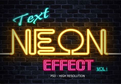 Neon Text Effect Psd Vol1 Free Photoshop Brushes At Brusheezy