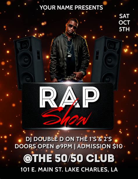 Rap Music Concert Flyer Template Postermywall