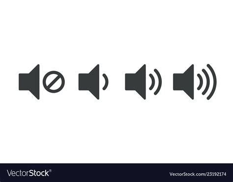 Sound Volume Icons Isolated Sound Volume Up Down Vector Image