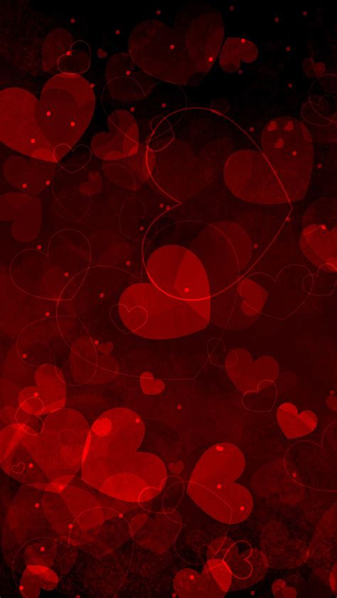 Red Hearts Art Iphone Wallpapers