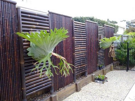 In the modern world privacy seems to be unobtainable: modern fence screening ideas privacy screens stained bamboo fence | Fence design, Bamboo ...
