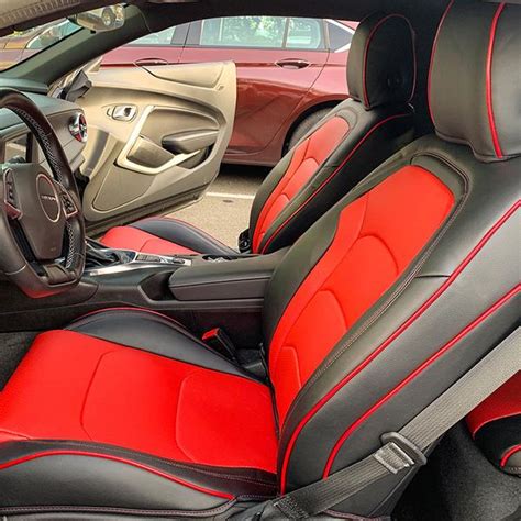 2016 24 Camaro Two Tone Coupe Leather Seat Covers Kustomcover