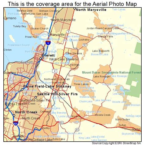 Aerial Photography Map Of Everett Wa Washington
