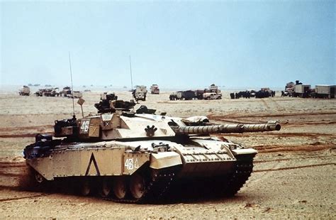 British Army Challenger 1 Main Battle Tank During Desert Storm Image