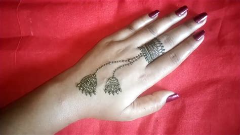 Jewellery Mehndi Designs Simple Easy And Beautuful Jumka Mehndi Designs