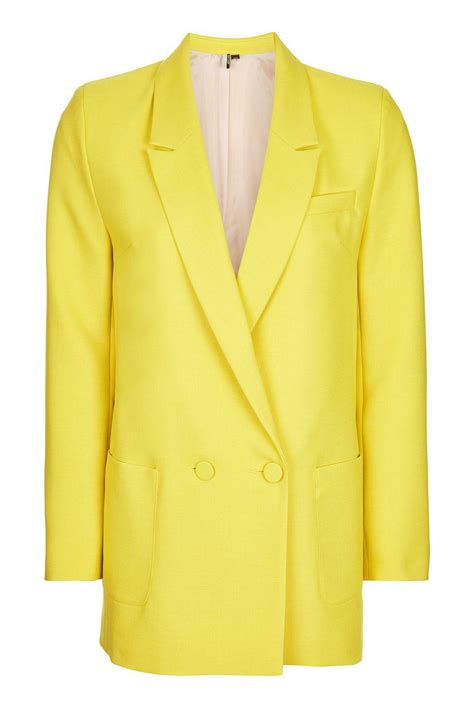 Lyst Topshop Oversized Suit Blazer In Yellow