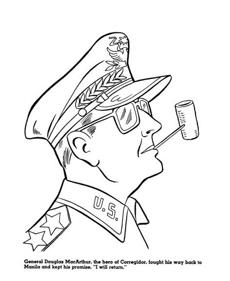 Image information image title : USA-Printables: General Douglas MacAurther coloring sheet ...