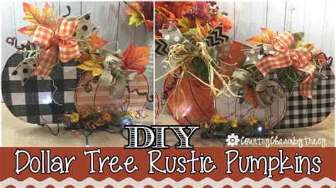 Since we are still in august, i thought i could cheat a little with decorating. DIY Dollar Tree Rustic Pumpkins ~ {Country Charm} by Tracy
