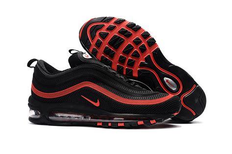 Nike Air Max 97 Plastic Drop Black And Red Kpu Tpu Men Running Shoes