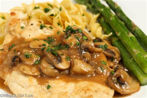 Thank you so much for your patience these last few weeks. Chicken Marsala - What A Girl Eats