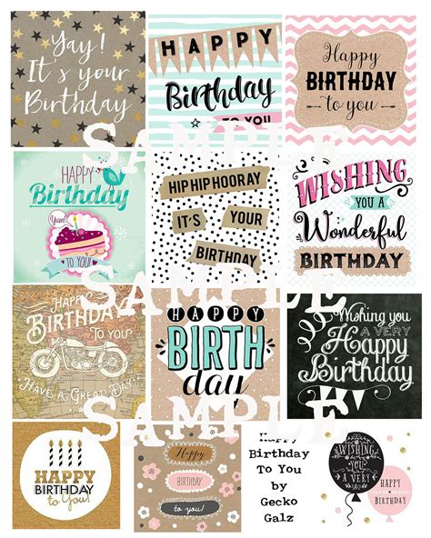 Happy Birthday To You Collage Sheet Etsy