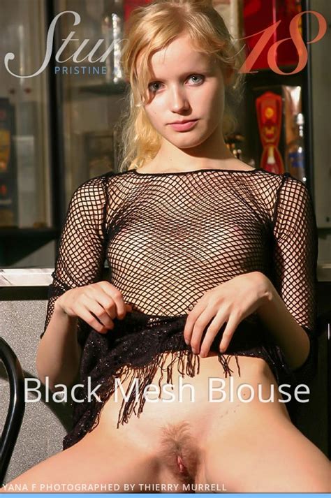 Yana F Yana Black Mesh Blouse Stunning 18