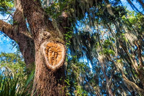 Intricately Carved Tree Spirits Bring A Sense Of Wonder To St Simons