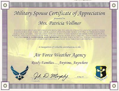 Retiring airmen in the air national guard and air force reserve are entitled to receive a united states (u.s.) flag, retirement certificate, spouse certificate of appreciation (if applicable. air force wife - Page 2 - Ground Control to Major Mom