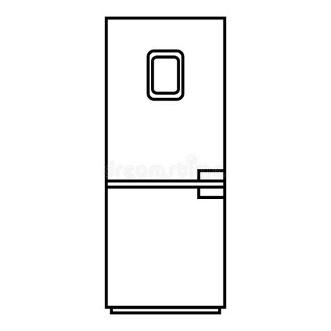 Refrigerator Icon Outline Style Stock Vector Illustration Of Fridge