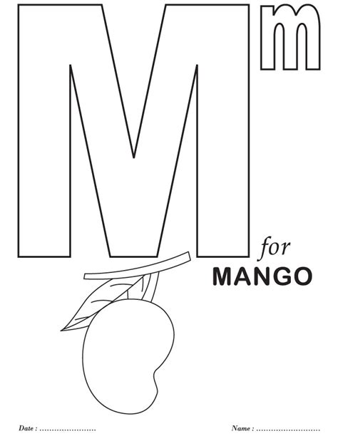 Classic Letter M Coloring Page Free Printable Coloring Pages Coloring