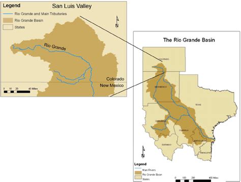 The Watershed Boundary Of The Upper Rio Grande And San Luis Valley