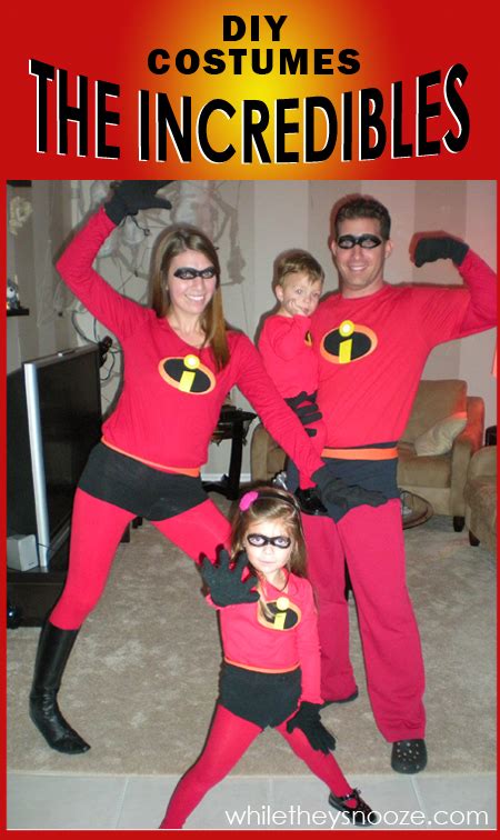 Want to diy some incredibles costumes for halloween this year? While They Snooze: How to Make The Incredibles Halloween Costumes + Costume Contest