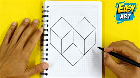 Dibujos Muy Faciles Como Dibujar Cubos En 3d Como Dibujar Un Corazon