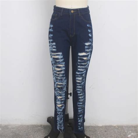 Wholesale Sexy High Waist Ripped Damaged Jeans Global Lover