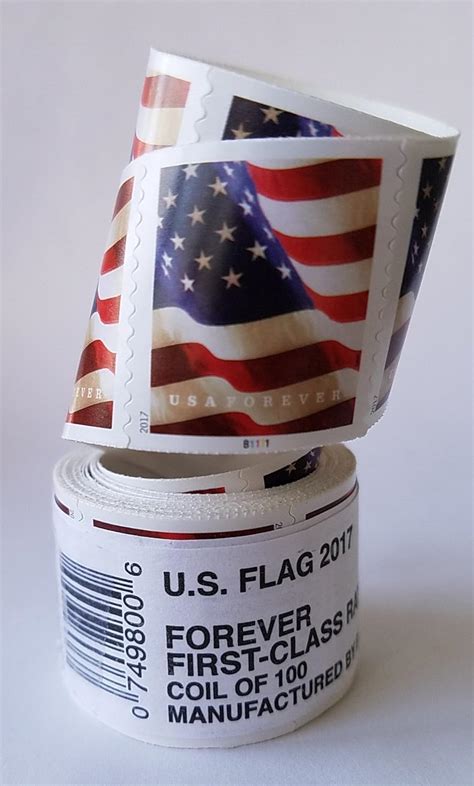 Usps Forever Stamps 2017 Or 2018 Roll Coil Of 100 Us Flag Postage