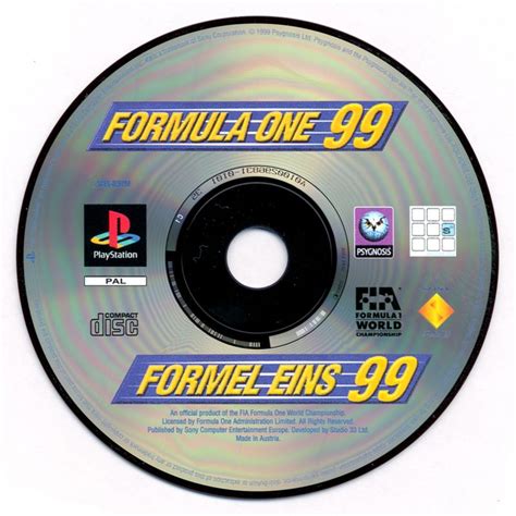 Formula One 99 1999 Playstation Box Cover Art Mobygames