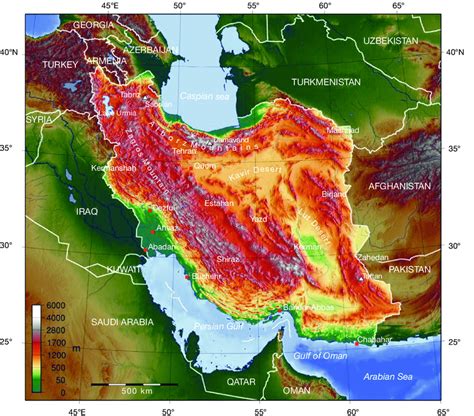 Topographical Map Of Iran Images And Photos Finder