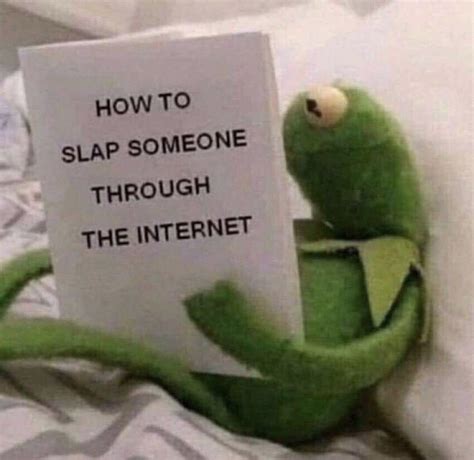 How To Slap Someone Through The Internet Kermit The Frog Know Your Meme
