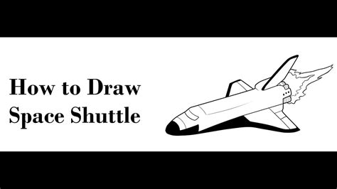 How To Draw Space Shuttle Pencil Drawing Step By Step YouTube