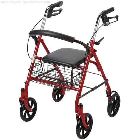 Drive Four Wheel Walker Rollator With Fold Up Removable