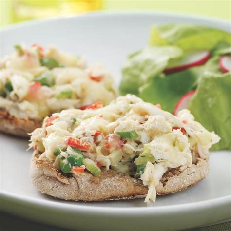 You won't believe there isn't actual cream in this divinely comforting casserole. Crab Salad Melts Recipe - EatingWell