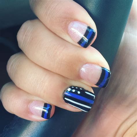 My Thin Blue Line Nails Correctionswife Supportlawenforcement Line