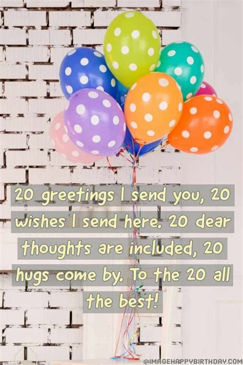 50 Best 20th Birthday Wishes Imagehappybirthday 20th Birthday
