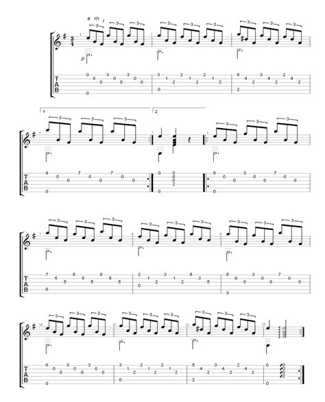 Guitar notes chart for beginners. Beginner Guitar Sheet Music ( Staffs + Tabs and Audio Examples)