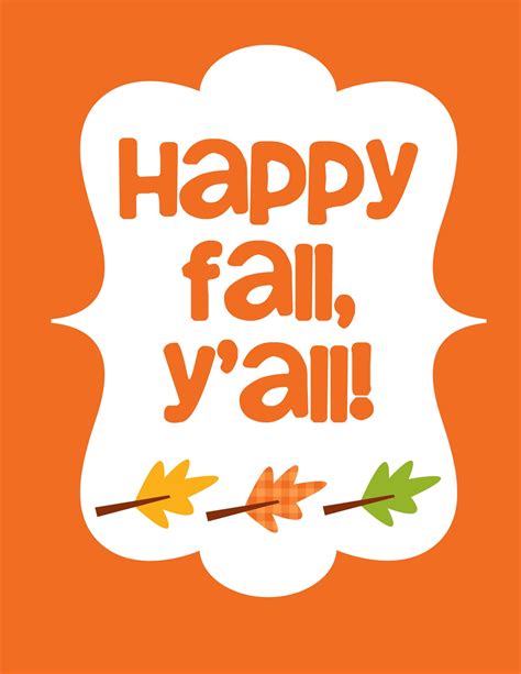 Inspired Whims Happy Fall Yall Free Printable