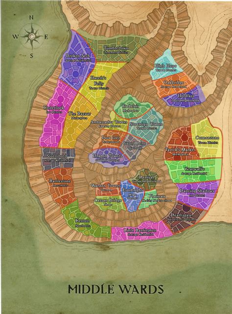 Recoloured Sharn Maps Plateaus And Middle Wards Reberron