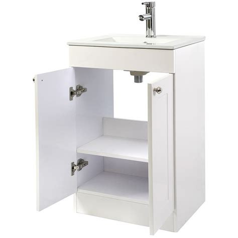 Belofay Flat Pack Floor Standing Vanity Unit With Basin Cloakroom