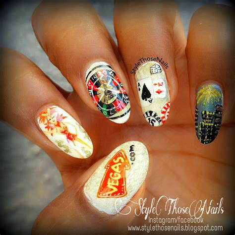 Style Those Nails Night Out In Vegas A Las Vegas Themed Nail Art