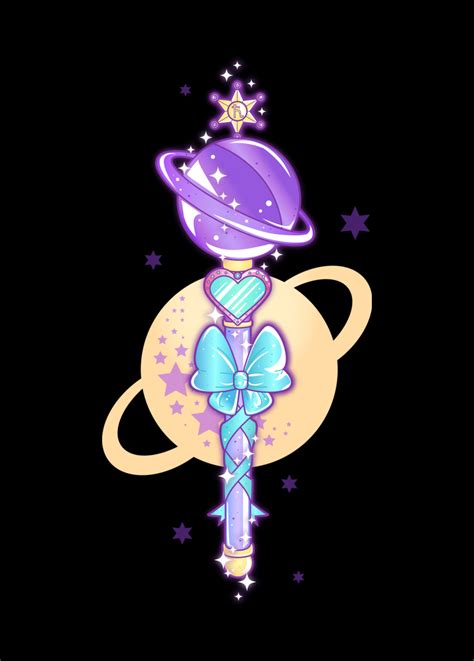 an image of a cartoon character with stars on it's head and saturn in