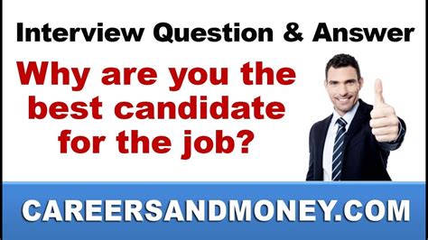Interview Question And Answer Why Are You The Best Candidate For The Job Youtube