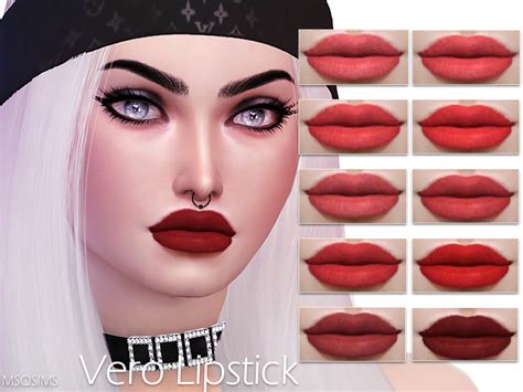 Sims 4 Red Lipstick Cc