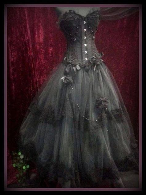 Black Tulle Ballgown Bridal Wedding Gown Dress Gothic Goth Etsy