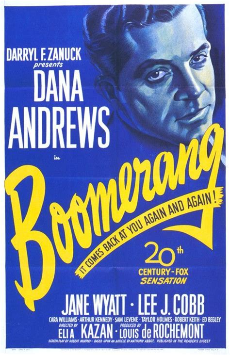 Boomerang 1947 Film Noir A Classic Film Style Of The 40s And 50s