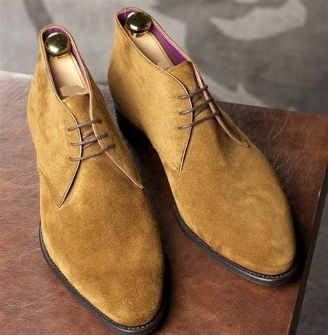 Note that the shades of camel don't have to match exactly. New Men's Suede Leather Camel Color Handcrafted Chukka ...