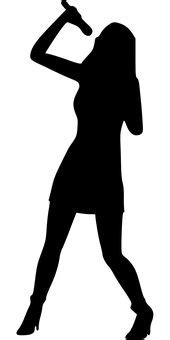 silhouette singing woman   find  image
