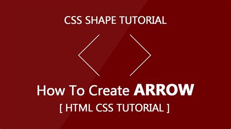 Create Arrow With Css Html Css Tutorial Youtube