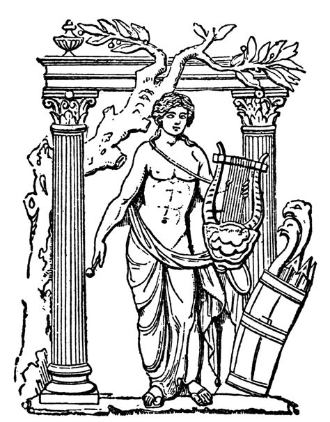He is the son of zeus and leto and the twin brother of artemis. Phoebus Apollo | ClipArt ETC