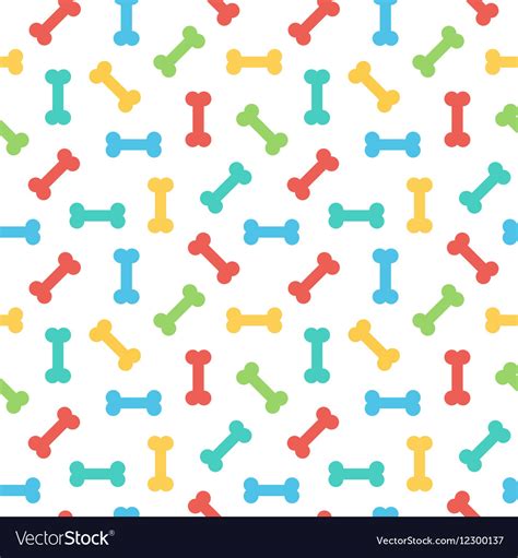 Colorful Bones Seamless Pattern Background Vector Image