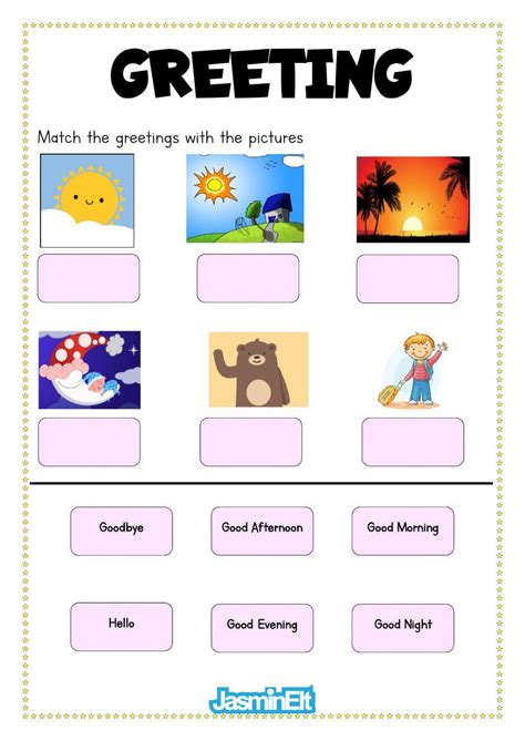 Greeting Exercise For Grade 3 Live Worksheets